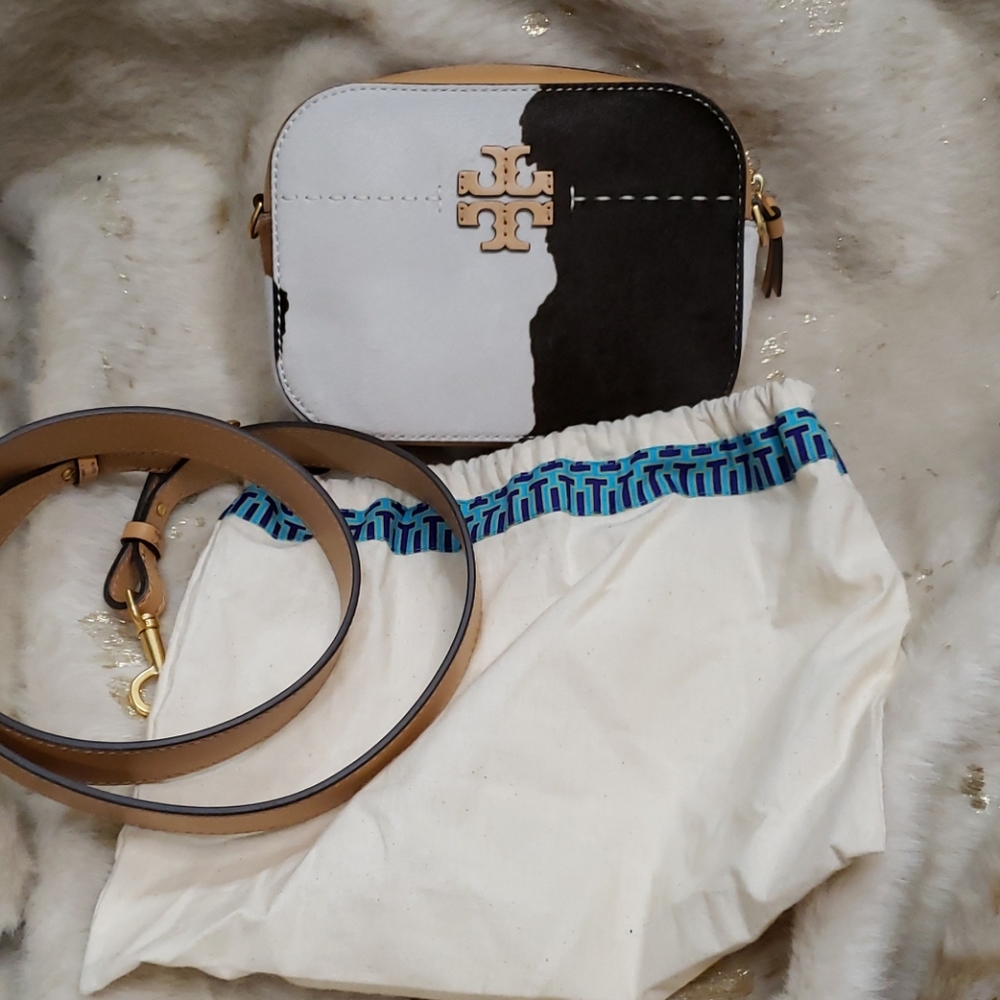 Tory Burch McGraw calfhair camera bag